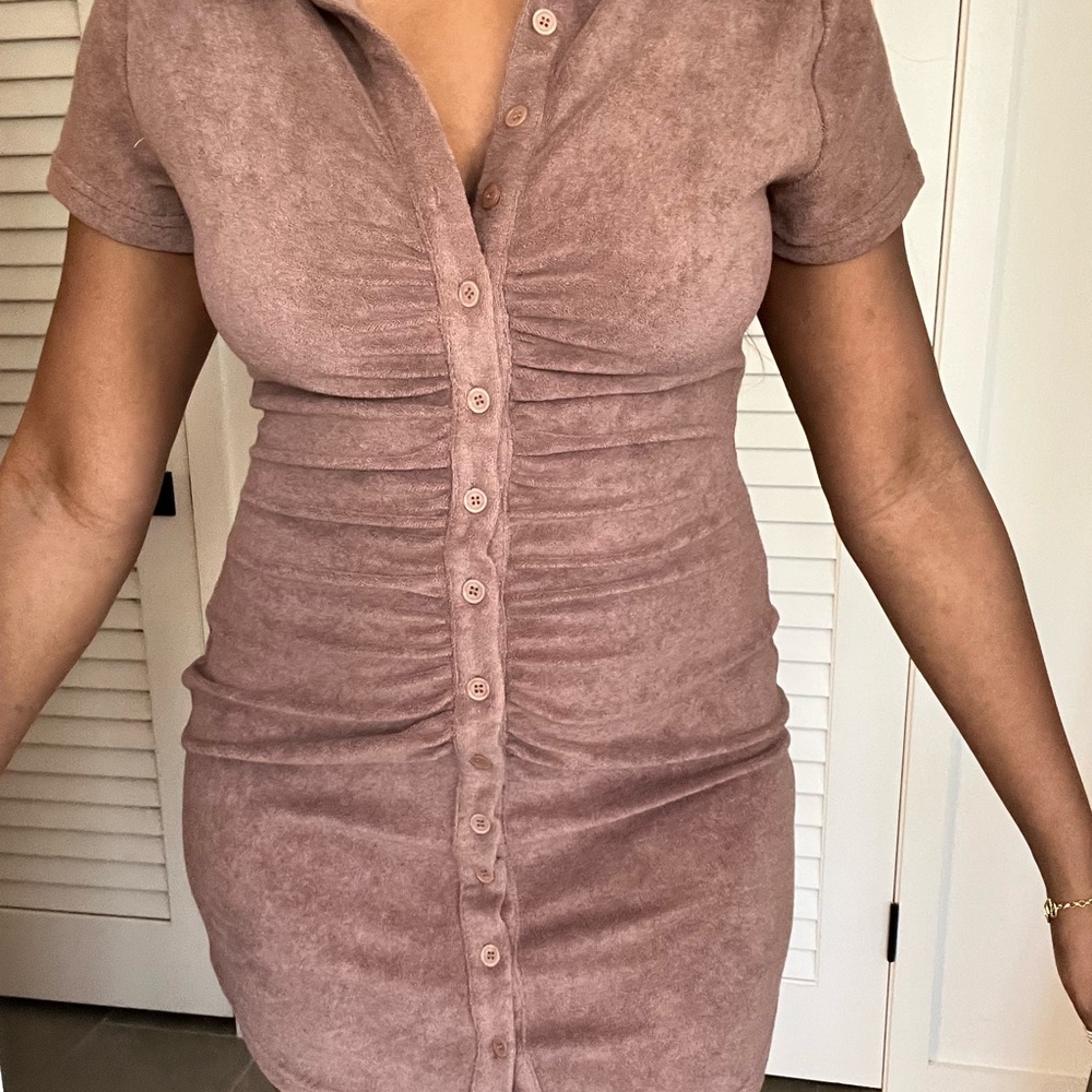 Baby it’s hot outside terry cloth shirt dress